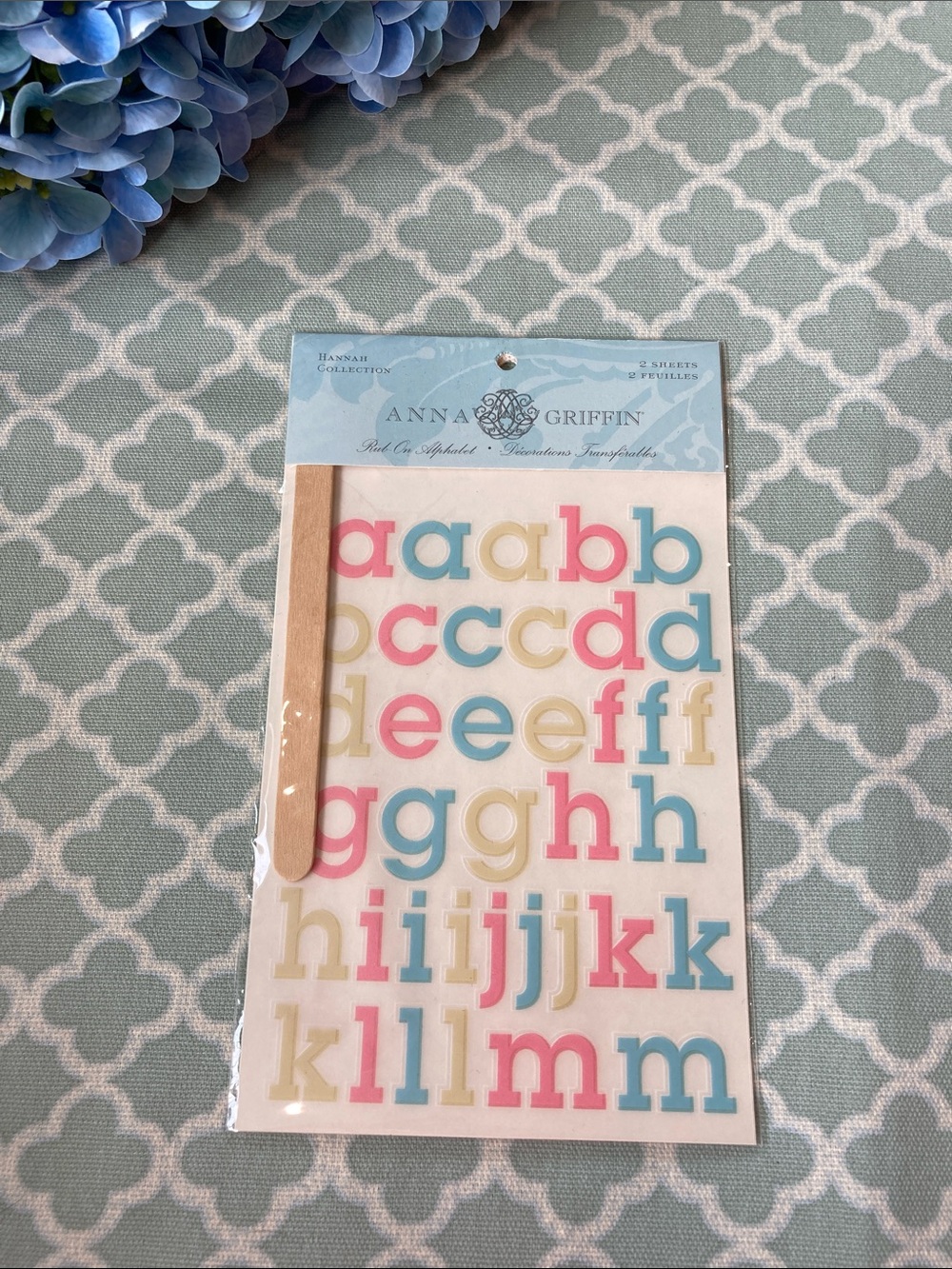 Anna Griffin Hannah Rub On Alphabet NEW